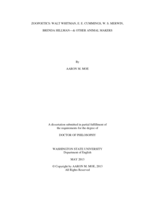 Zoopoetics: Walt Whitman, E. E. Cummings, W. S. Merwin, Brenda Hillman--& Other Animal Makers