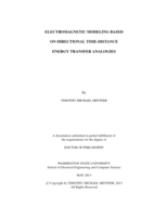 Electromagnetic Modeling Based on Directional Time-Distance Energy Transfer Analogies