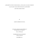 A DESCRIPTIVE STUDY OF LATINO AND CAUCASIAN HIGH SCHOOL STUDENTS' VALUES ABOUT MATH, PERCEIVED MATH ACHIEVEMENT AND STEM CAREER CHOICE