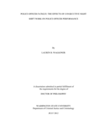 Police Officer Fatigue: The Effects of Consecutive Night Shift Work on Police Officer Performance