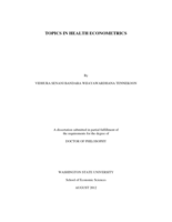 Topics in Health Econometrics