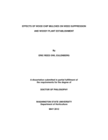 EFFECTS OF WOOD CHIP MULCHES ON WEED SUPPRESSION AND WOODY PLANT ESTABLISHMENT
