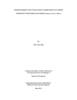Understanding the Physiological Significance of Ureide Transport Processes in Soybean (Glycine max (L.) Merr.)