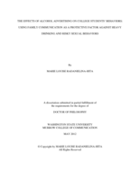 THE EFFECTS OF ALCOHOL ADVERTISING ON COLLEGE STUDENTS' BEHAVIORS: USING FAMILY COMMUNICATION AS A PROTECTIVE FACTOR AGAINST HEAVY DRINKING AND RISKY SEXUAL BEHAVIORS