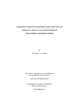 Arabidopsis Arogenate Dehydratases: Influence on Aromatic Amino Acid and Downstream Phenylpropanoid Biosynthesis