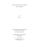 A HOLISTIC PERSPECTIVE OF ENTERPRISE RISK MANAGEMENT