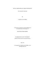 Social dimensions of urban resilience to climate change