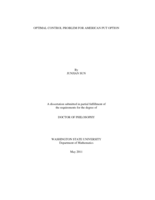 Optimal Control Problem for American Put Option