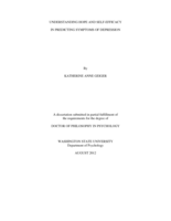 Understanding Hope and Self-Efficacy in Predicting Symptoms of Depression