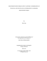 DOES PRESENTATION FORMAT AFFECT AUDITORS' CONSIDERATION OF FINANCIAL AND NON-FINANCIAL INFORMATION IN ASSESSING MISSTATEMENT RISKS?