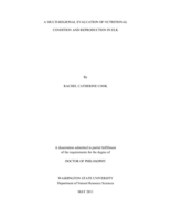 A Multi-Regional Evaluation of Nutritional Condition and Reproduction in Elk