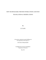 New Technologies: Protein Interactions and Post Translational Modifications