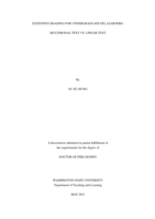 Extensive Reading for Undergraduate EFL Learners: Multimodal Text vs. Linear Text