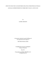 EFFECTIVE INDUCTION AND MENTORING PRACTICES: PERCEPTIONS OF FEMALE AND MALE SUPERINTENDENTS IN THEIR FIRST YEAR IN A NEW STATE