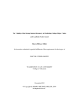 The Validity of the Strong Interest Inventory in Predicting College Major Choice and Academic Achievement