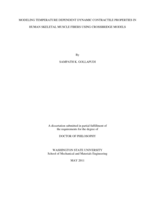 MODELING TEMPERATURE DEPENDENT DYNAMIC CONTRACTILE PROPERTIES IN HUMAN SKELETAL MUSCLE FIBERS USING CROSSBRIDGE MODELS