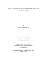 SURVIVAL TO SUPPORT: PREVENTION PROGRAMS FOR LGBTQ+ YOUTH AND YOUNG ADULTS