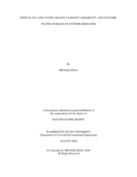 Effects of Land Cover Change, Climate Variability, and Dynamic Water Storage on Systems Behavior