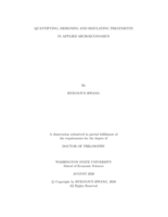 Quantifying, Designing and Simulating Treatments in Applied Microeconomics