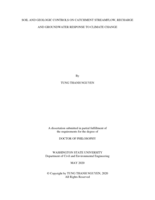 SOIL AND GEOLOGIC CONTROLS ON CATCHMENT STREAMFLOW, RECHARGE AND GROUNDWATER RESPONSE TO CLIMATE CHANGE