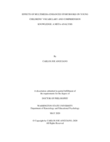 Effects of multimedia-enhanced storybooks on young children' vocabulary and comprehension knowledge: A meta-analysis