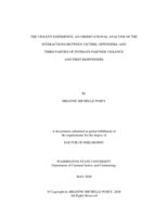 The Violent Experience: An Observational Analysis of the Interactions Between Victims, Offenders, and  Third Parties of Intimate Partner Violence  and First Responders