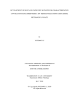 DEVELOPMENT OF HOST AND PATHOGEN MUTANTS FOR CHARACTERIZATION OF WHEAT-PUCCINIA STRIIFORMIS F. SP. TRITICI INTERACTIONS USING ETHYL METHANESULFONATE