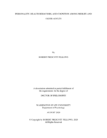 PERSONALITY, HEALTH BEHAVIORS, AND COGNITION AMONG MIDLIFE AND OLDER ADULTS