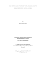 HIGH-PERFORMANCE INTEGRATED VOLTAGE REGULATORS FOR   ENERGY-EFFICIENCY SYSTEM-ON-CHIPS