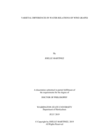 Varietal differences in water relations of wine grapes