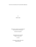 THE EFFECTS OF NICOTINICS ON THE DEVELOPING CEREBELLUM