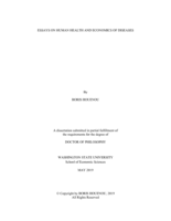 ESSAYS ON HUMAN HEALTH AND ECONOMICS OF DISEASES