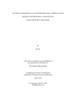 CONTROL OF SALMONELLA IN LOW-MOISTURE FOODS: THERMAL DEATH KINETICS AND MICROBIAL VALIDATION OF RADIO-FREQUENCY PROCESSES