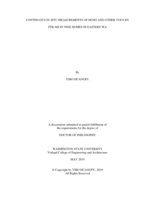 Continuous in-situ measurements of HCHO and other VOCs by PTR-MS in nine homes in eastern WA