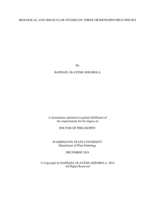 BIOLOGICAL AND MOLECULAR STUDIES ON THREE ORTHOTOSPOVIRUS SPECIES