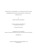 PARTICIPATORY ACTION RESEARCH:  AN EXAMINATION OF EQUITY FOR THE UNDERREPRESENTED STUDENT DURING RESPONSE TO INTERVENTION IMPLEMENTATION
