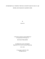 ENVIRONMENTALLY FRIENDLY PERVIOUS CONCRETE MADE OF 100% FLY ASH BINDER AND ENABLED BY GRAPHENE OXIDE