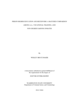 PRISON HIGHER EDUCATION AND RECIDIVISM: A MATCHED COMPARISON AMONG A.A., VOCATIONAL TRAINING, AND  NON-DEGREE EARNING INMATES