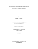 MY STORY, YOUR STORY, OUR STORY: GRIEF AND LOSS OF A CHILD IN A TRIBAL COMMUNITY