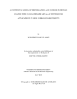 A CONTINUUM MODEL OF DEFORMATION AND DAMAGE IN METALS COATED WITH NANOLAMINATE METALLIC SYSTEMS FOR APPLICATIONS IN HIGH ENERGY ENVIRONMENTS