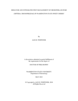 Behavior and integrated pest management of Drosophila suzukii (Diptera: Drosophilidae) in Washington sweet cherry