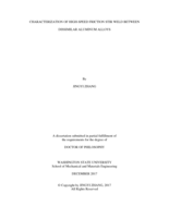CHARACTERIZATION OF HIGH-SPEED FRICTION STIR WELD BETWEEN DISSIMILAR ALUMINUM ALLOYS