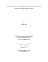 BENEFICIAL EFFECTS OF DIETARY RED RASPBERRY AND PURPLE POTATO ON COLITIS IN EXPERIMENTAL MICE MODELS