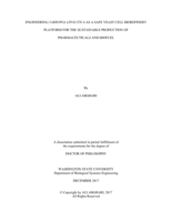 ENGINEERING YARROWIA LIPOLYTICA AS A SAFE YEAST CELL BIOREFINERY PLATFORM FOR THE SUSTAINABLE PRODUCTION OF PHARMACEUTICALS AND BIOFUEL
