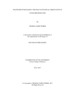 POLITICIZED PURCHASING: THE ROLE OF POLITICAL ORIENTATION IN CONSUMER BEHAVIOR