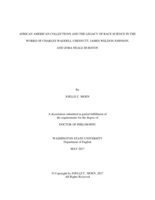AFRICAN AMERICAN COLLECTIONS AND THE LEGACY OF RACE SCIENCE IN THE WORKS OF CHARLES WADDELL CHESNUTT, JAMES WELDON JOHNSON, AND ZORA NEALE HURSTON