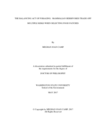 THE BALANCING ACT OF FORAGING: MAMMALIAN HERBIVORES TRADE-OFF MULTIPLE RISKS WHEN SELECTING FOOD PATCHES