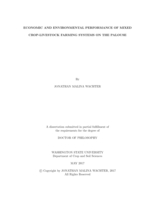 Economic and Environmental Performance of Mixed Crop-Livestock Farming Systems on the Palouse