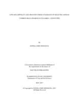 LOW SOIL FERTILITY AND DROUGHT STRESS TOLERANCE IN SELECTED ANDEAN COMMON BEAN (PHASEOLUS VULGARIS L.) GENOTYPES