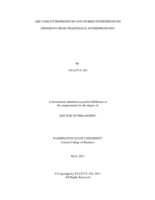 ARE USER ENTREPRENEURS AND HYBRID ENTREPRENEURS DIFFERENT FROM TRADITIONAL ENTREPRENEURS?